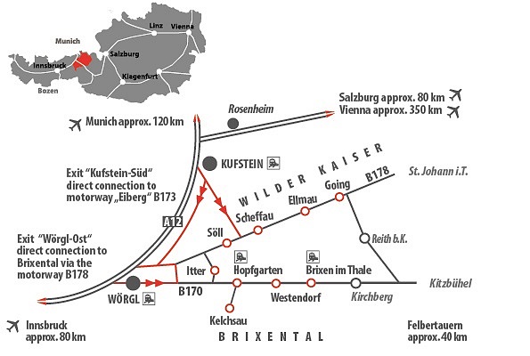 Routebeschrijving SkiWelt Wilder Kaiser-Brixental