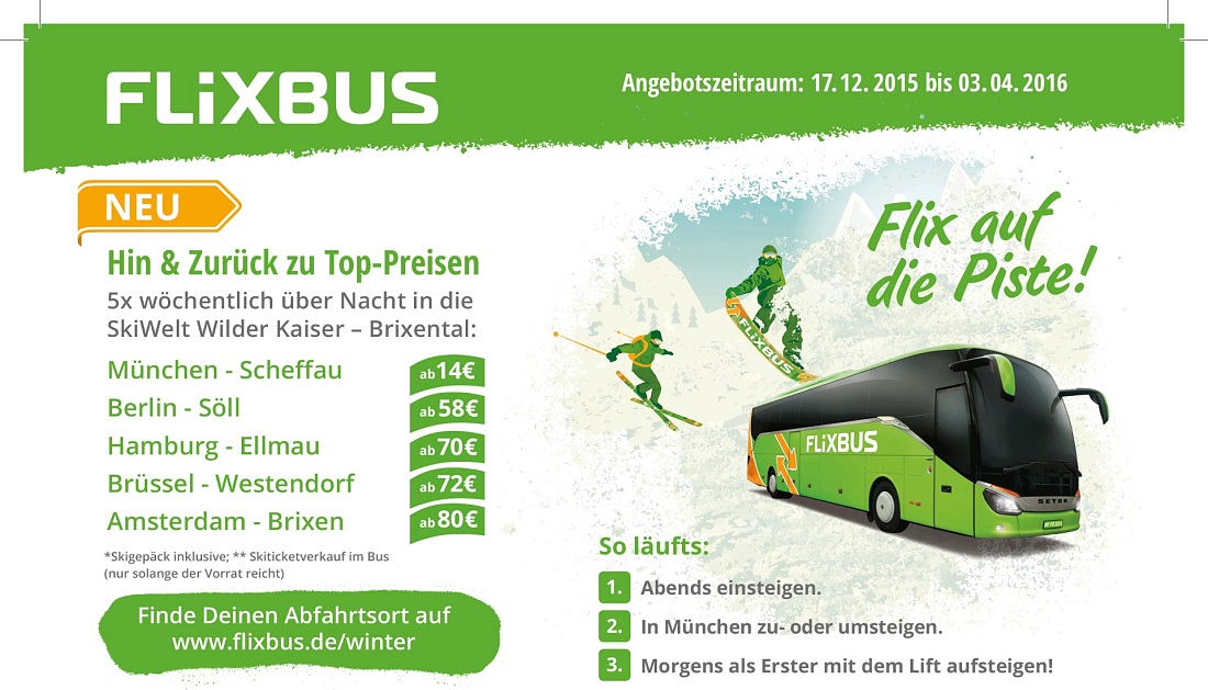 Mein Fernbus Flixbus in die SkiWelt