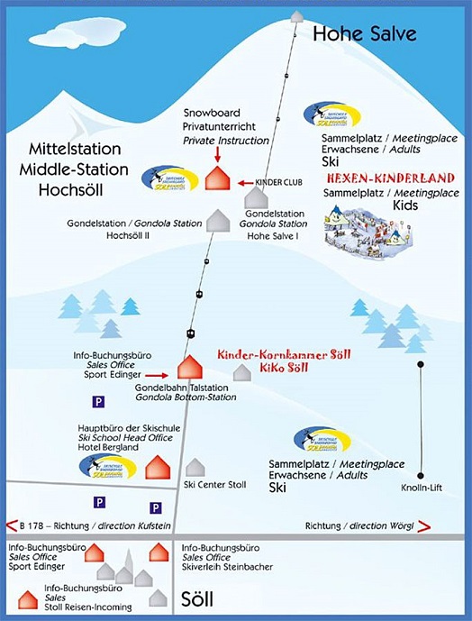 Übersichtsplan - Skischule Söll Hochsöll