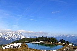 Panoramaansicht Tanzboden Teich